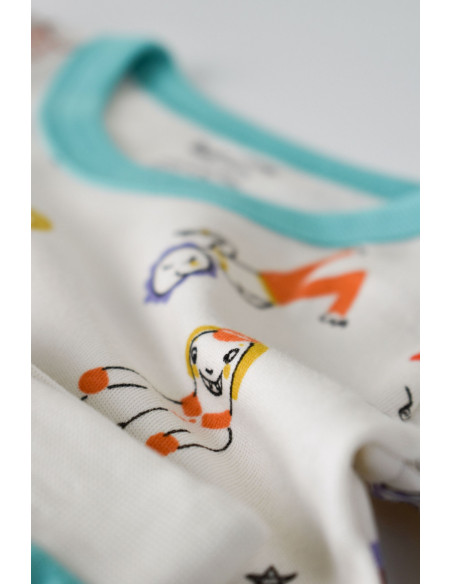 UP-BC-CSY2008-3,Set bluzita cu maneca lunga si panataloni lungi, 100% bumbac organic, BabyCosy, Verde