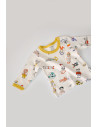 UP-BC-CSY2009-3,Set bluzita cu maneca lunga si panataloni lungi, 100% bumbac organic, BabyCosy, Galben