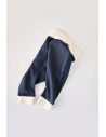 UP-BC-CSY2005-3,Set bluzita cu maneca lunga si nasturei si panataloni lungi, 100% bumbac organic, BabyCosy, Bleumarin