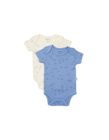 UP-BC-CSYM11215-0,Set 2 body-uri Printed, BabyCosy, 50% modal+50% bumbac, Ecru/Lavanda (Marime: 0-3 Luni)