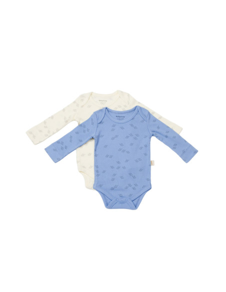 UP-BC-CSYM11315-0,Set 2 body-uri cu maneca lunga Printed, BabyCosy, 50% modal+50% bumbac, Ecru/Lavanda (Marime: 0-3 Luni)