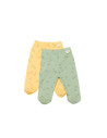 UP-BC-CSYM11615-0,Set 2 pantalonasi cu botosei Printed, BabyCosy, 50% modal+50% bumbac, Lamaie/Verde