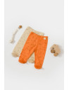 UP-BC-CSYM11616-0,Set 2 pantalonasi cu botosei Printed, BabyCosy, 50% modal+50% bumbac, Stone/Apricot