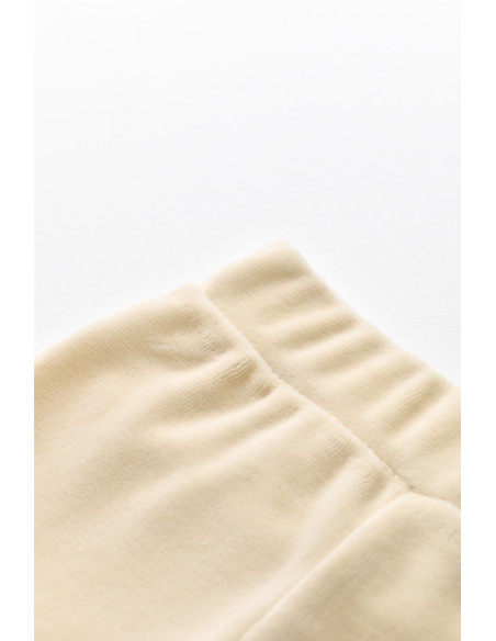 UP-BC-CSYK6023-6,Set 3 piese Broscuta cu body, pantalonasi si vestuta din 80%bumbac organic si 20% poliester - Crem, Baby Cosy