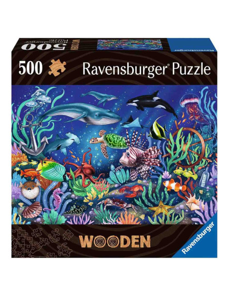 RVSPA17515,Puzzle Lemn Lumea Subacvatica, 500 piese