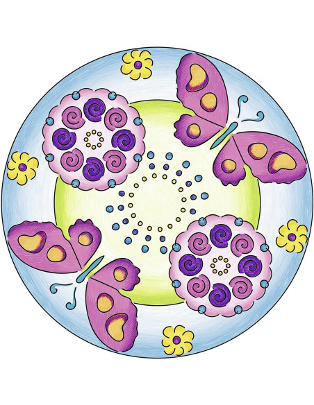 RVSAC29809,Ravensburger - Set De Creatie Mandala Flori Si Fluturi