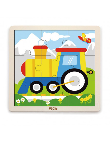 Puzzle din 9 piese mari - tren,51446