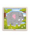 Puzzle din 9 piese mari - elefant,51441