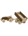 GOKI55915,Tractor cu remorca - Set din lemn - Goki Nature