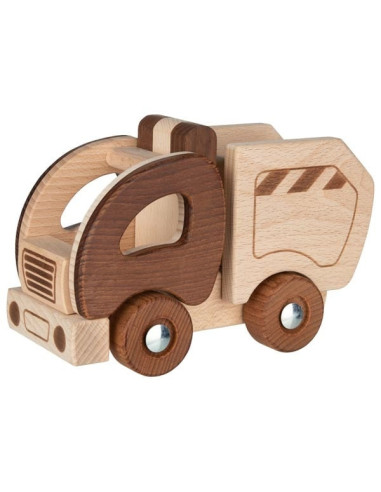 GOKI55889,Camion de gunoi din lemn - Goki Nature