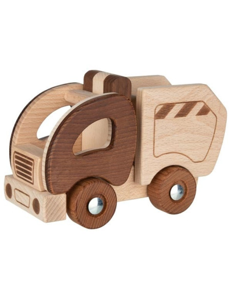GOKI55889,Camion de gunoi din lemn - Goki Nature