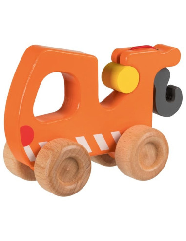 GOKI55884,Masina de tractare - Jucarie din lemn pentru joc de rol