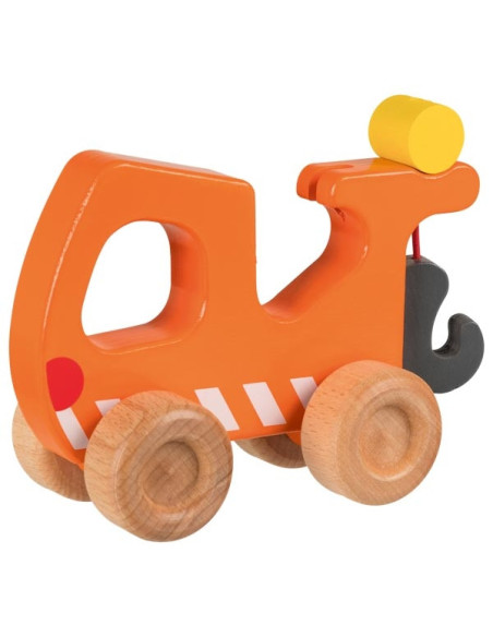 GOKI55884,Masina de tractare - Jucarie din lemn pentru joc de rol