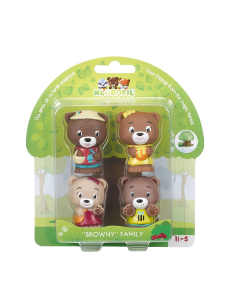 KLR700300,Familia de ursuleti Browny - Pawpaw Family - Set figurine joc de rol