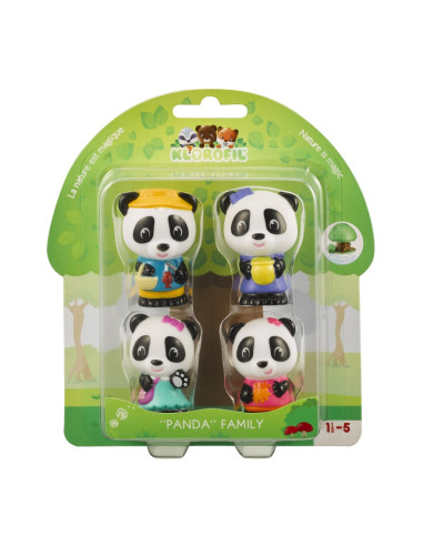 KLR700304,Familia de ursuleti Panda - Set figurine joc de rol
