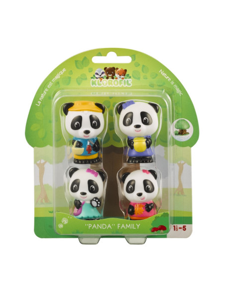 KLR700304,Familia de ursuleti Panda - Set figurine joc de rol