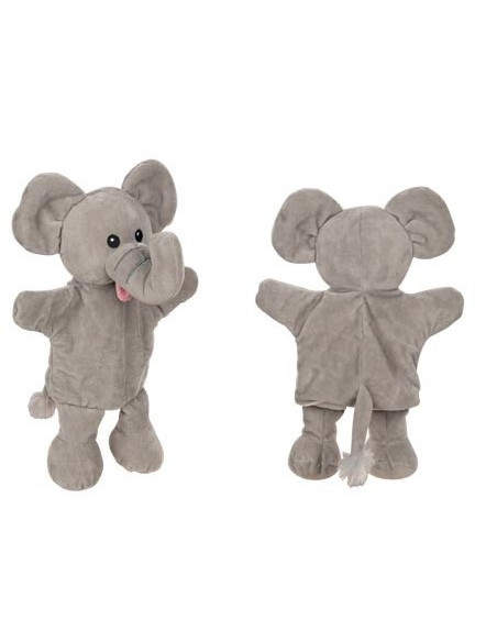 GOKI50960E,Papusa de mana cu animale - girafa, elefant si maimuta