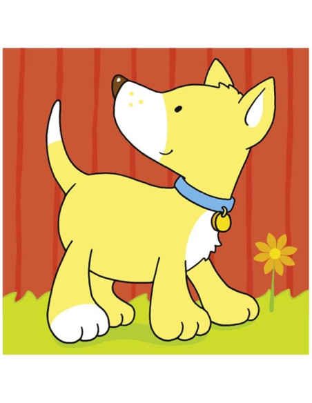 GOKI57692,Puzzle cu cuburi din lemn - Animale nostime