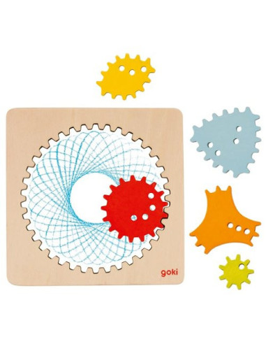 GOKI58440,Instrument educativ pentru desenat - Spirograf