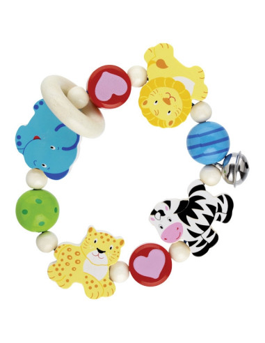GOKI735920,Inel dentitie - Animale Africa - Jucarie reflex prindere