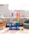 CONX92,Magnetic Tiles Set magnetic, 92 piese, circuit cu bile - Marble run