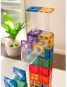 CONX92,Magnetic Tiles Set magnetic, 92 piese, circuit cu bile - Marble run