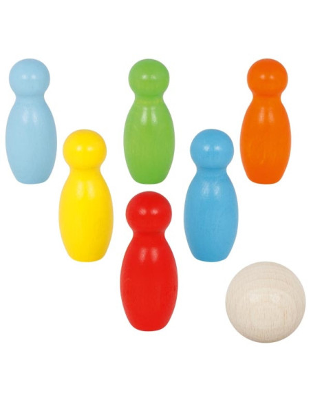 GOKI56817,Mini-joc de popice cu piese din lemn