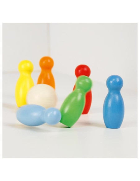 GOKI56817,Mini-joc de popice cu piese din lemn