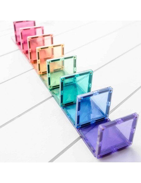 CONX120,Magnetic Tiles Set constructie magnetic, 120 piese Pastel, creativitate