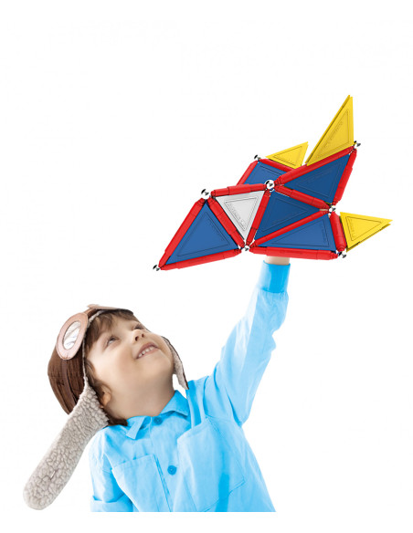 SPM0182,Set de constructie masini cu piese magnetice Supermag, 65 piese