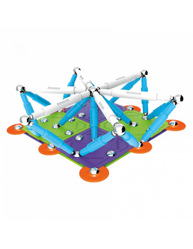 SPM0406,Set de constructie magnetic Supermag Color, 98 piese