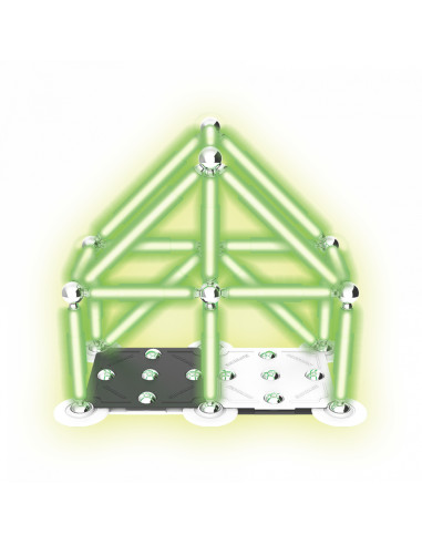SPM0409,Set de constructie magnetic Supermag Glow, 72 piese