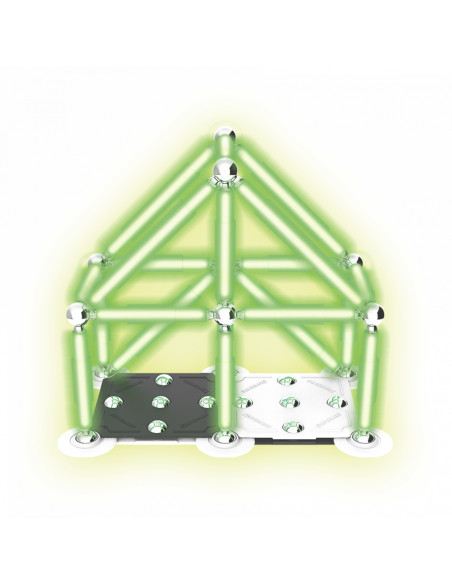SPM0409,Set de constructie magnetic Supermag Glow, 72 piese