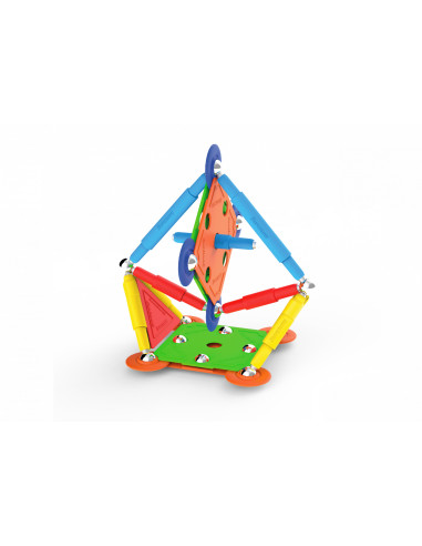 SPM0651,Set de constructie magnetic Supermag Projects Multicolor, 45 piese
