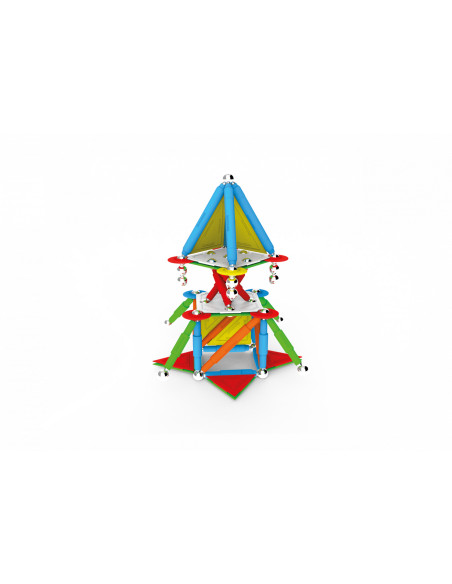 SPM0651,Set de constructie magnetic Supermag Projects Multicolor, 45 piese