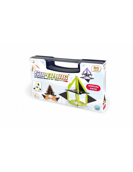 SPM0656,Set de constructie magnetic Supermag Projects Tehnicolor, 50 piese