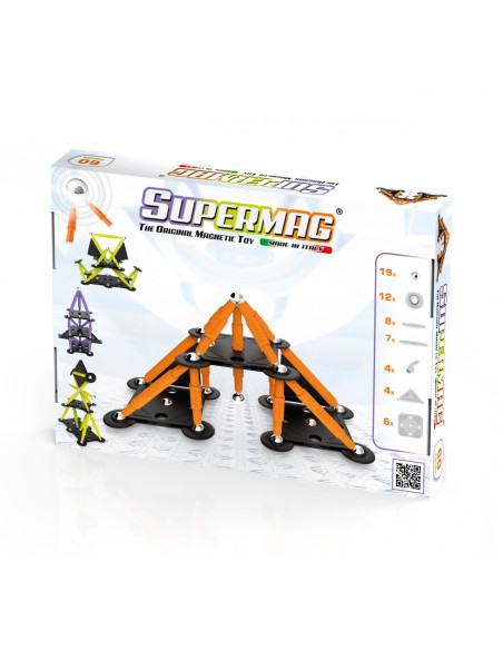 SPM0655,Set de constructie magnetic Supermag Projects Tehnicolor, 60 piese
