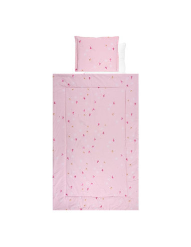 20800025801,Set lenjerie pat 4 piese, bumbac ranforce, Butterflies Pink