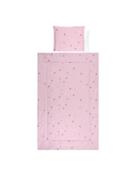 20800025801,Set lenjerie pat 4 piese, bumbac ranforce, Butterflies Pink