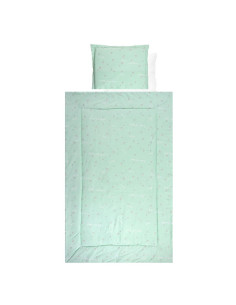 20800026201,Set lenjerie pat 4 piese, bumbac ranforce, Friends Green 2