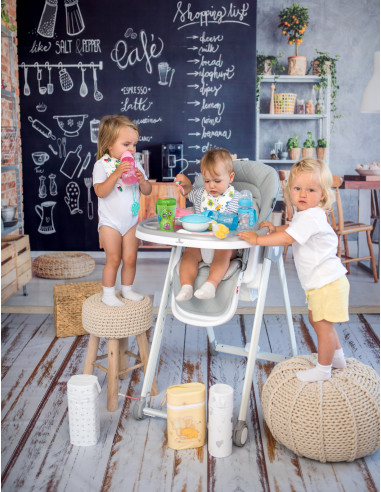 10100372333,Scaun de masa, Party, reglabil, cadru aluminiu, Arctic Blue Leather