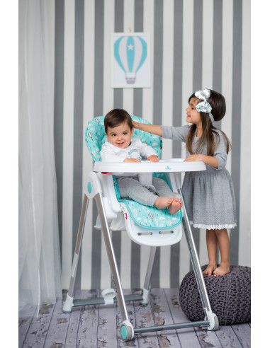 10100372333,Scaun de masa, Party, reglabil, cadru aluminiu, Arctic Blue Leather
