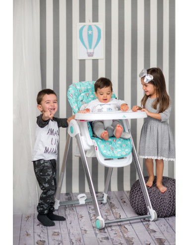 10100372333,Scaun de masa, Party, reglabil, cadru aluminiu, Arctic Blue Leather