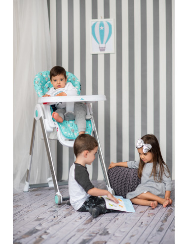 10100372333,Scaun de masa, Party, reglabil, cadru aluminiu, Arctic Blue Leather
