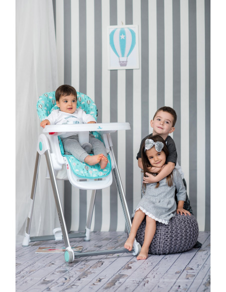 10100372333,Scaun de masa, Party, reglabil, cadru aluminiu, Arctic Blue Leather