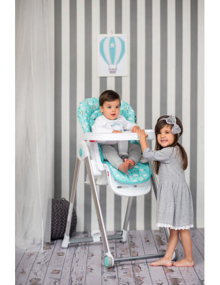 10100372334,Scaun de masa, Party, reglabil, cadru aluminiu, Iceberg Green Leather