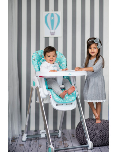 10100372334,Scaun de masa, Party, reglabil, cadru aluminiu, Iceberg Green Leather