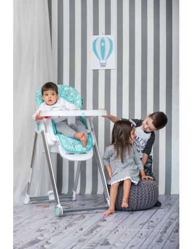 10100372334,Scaun de masa, Party, reglabil, cadru aluminiu, Iceberg Green Leather