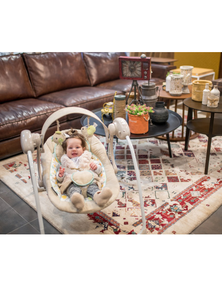 10090062396,Leagan, Portofino, electric si muzical, Peach Beige Stars