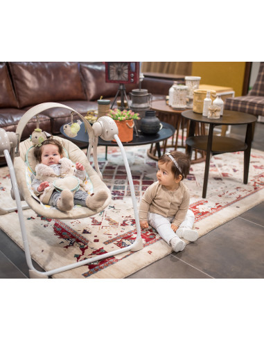 10090062396,Leagan, Portofino, electric si muzical, Peach Beige Stars